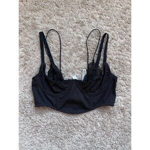 Out from Under Dolce Verano Layered Corset Bra Top in Black Size MEDIUM